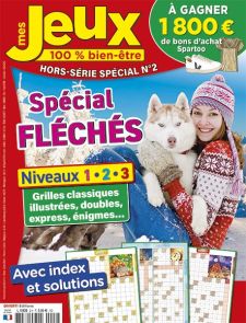 Découvrez le nouveau Mes Jeux Bien-Être Spécial Fléchés : une collection de grilles captivantes pour vous offrir des moments de détente. Plongez dans le plaisir du jeu tout en prenant soin de vous ! -  Achat magazine sur Divertistore