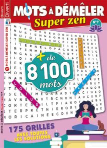 Détendez-vous en dénichant les mots mêlés de ces 175 grilles de Mots à Démêler Super Zen n°7  - Diverti Editions