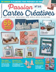 le magazine Passion Cartes Créatives n°64 modèles à créer pour les fêtes achat livre Diverti store Diverti Editions