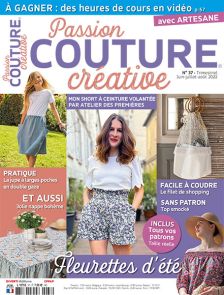 Magazine Passion Couture Créative n°36 et les patrons détachables