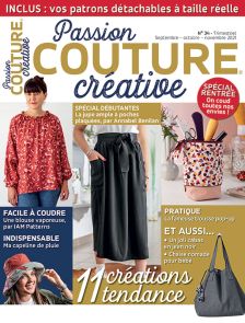 Passion Couture Créative n°34 tutoriels faciles à coudre achat magazine Diverti editions