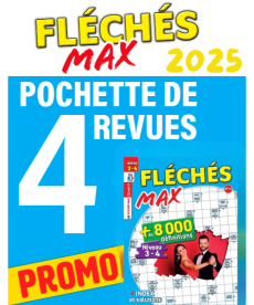 Pochette 2025 Fléchés Max : 4 numéros de mots fléchés variés pour jouer, réfléchir, enrichir votre vocabulaire et entraîner votre esprit. Achat magazine sur Divertistore.com