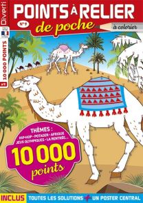 10 000 points à relier, toutes les solutions incluses et un poster central de 333 points sur 2 pages pour un dessin panoramique : voici ce que vous réserve ce nouveau numéro de Points à Relier de Poche n°9 - Achat magazine sur Divertistore
