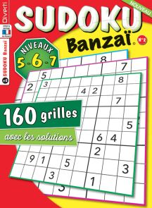 Livre de SUDOKU Banzaï n°2 - Niveaux 5, 6 et 7 Diverti Editions