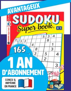 Abonnement 1 AN à SUDOKU Super Book Diverti Editions