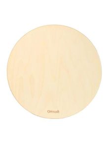 Photographie du Tambour Océan de la marque Omsaé. L'image montre l'instrument de face sur fond blanc : il s'agit d'un grand disque au design épuré, dont la surface est entièrement recouverte d'un placage en bois clair laissant joliment apparaître les vein