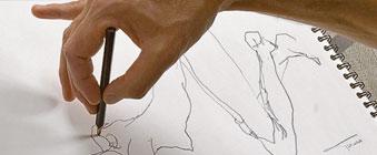 Drawing, pencil, charcoal